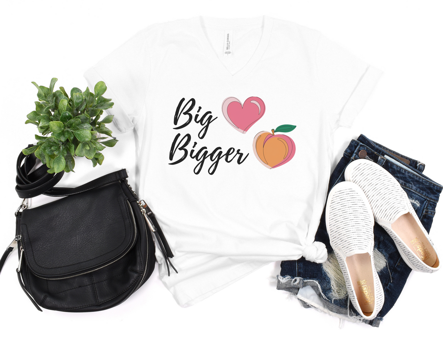 Big Heart Bigger Butt V-Neck Tee