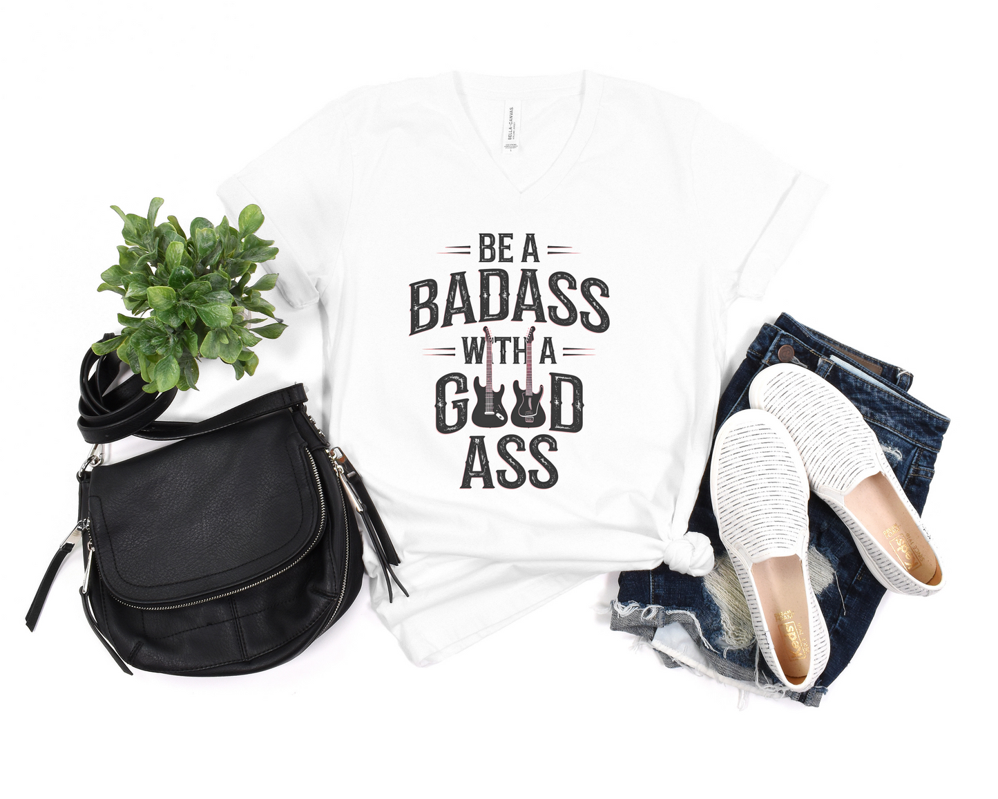 Be A Bad Ass With A Good Ass V-Neck Shirt