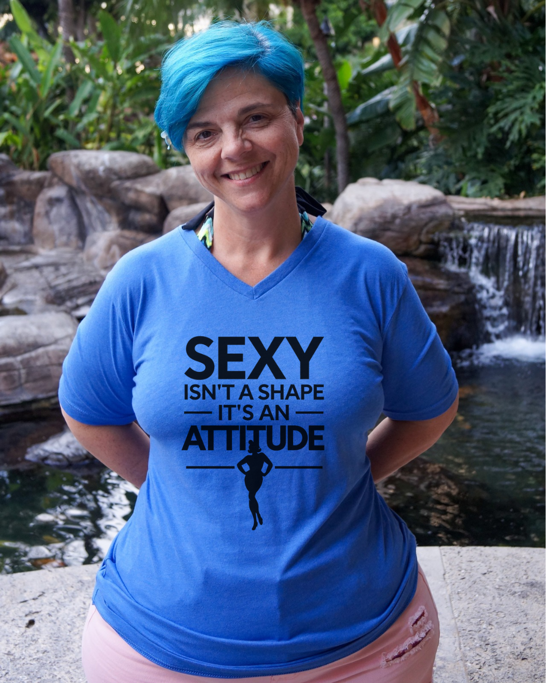 Sexy Isn't A Shape It's An Attitude V-Neck Shirt