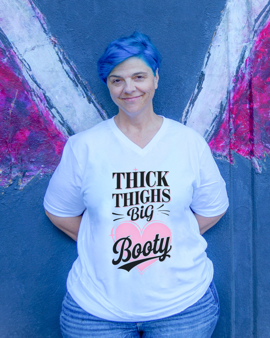 Thick Thighs Big Booty V-Neck Shirt