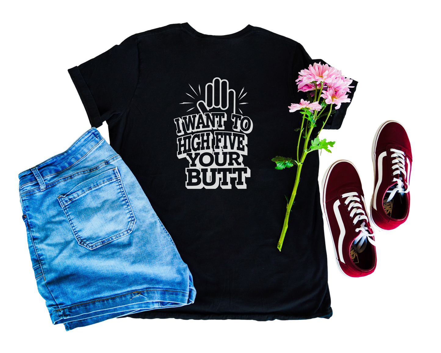 I Want To High Five Your Butt This Ass Crew Neck Tee