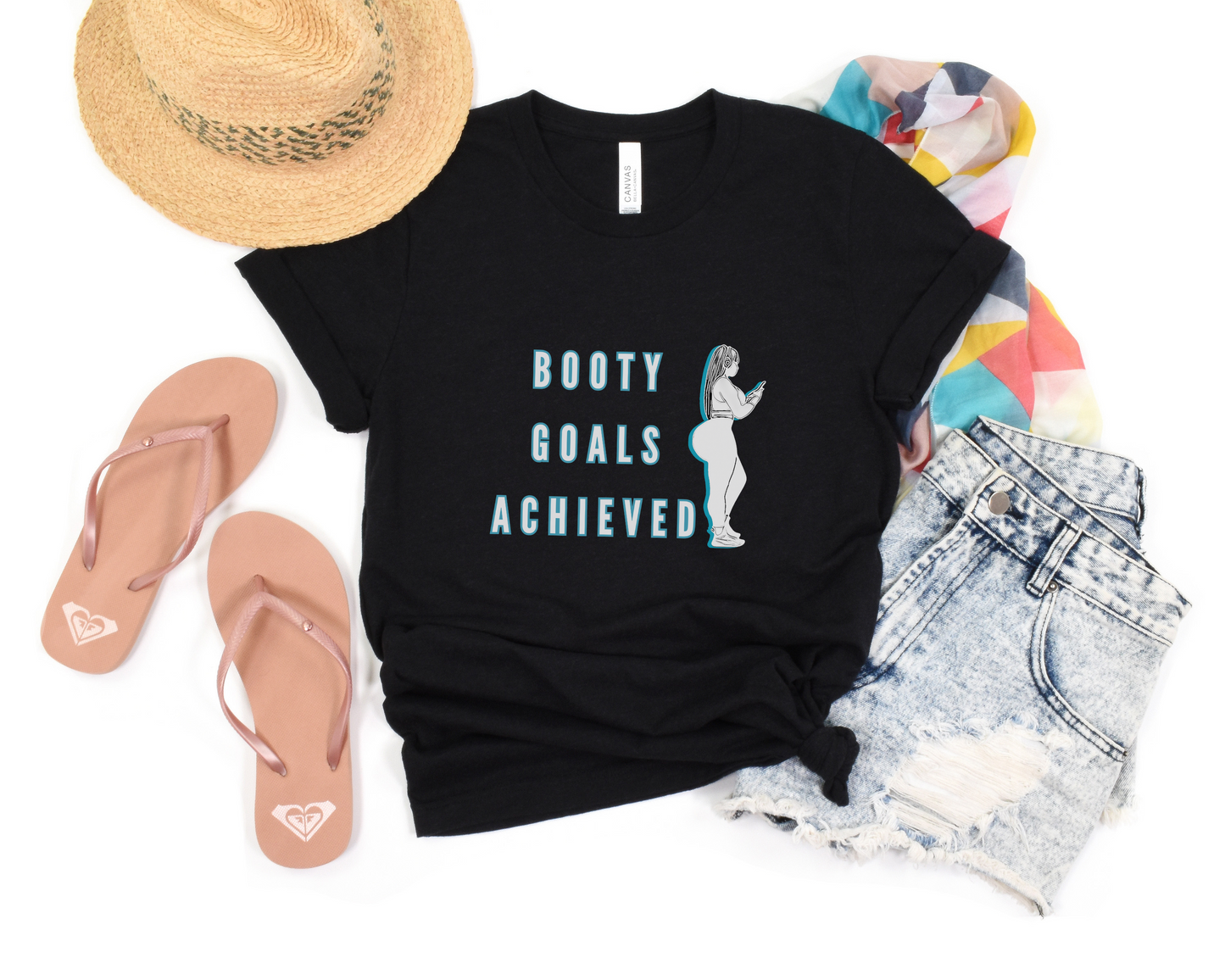 Booty Goals Achieved Crew Neck Tee