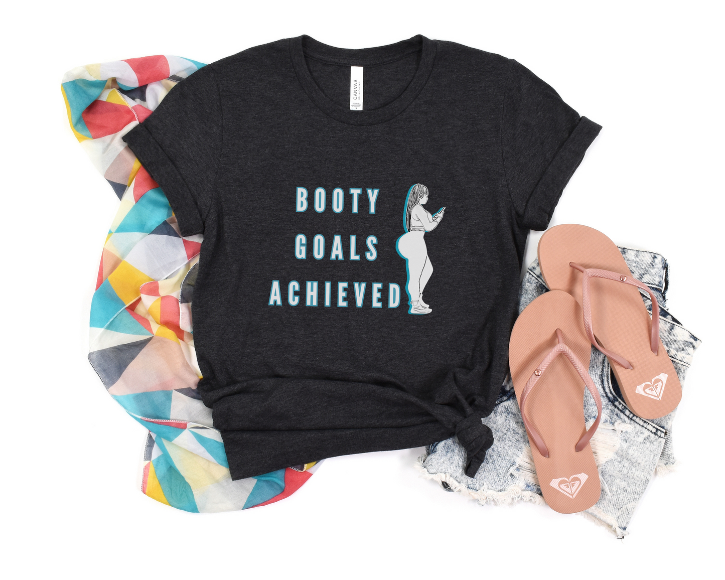 Booty Goals Achieved Crew Neck Tee