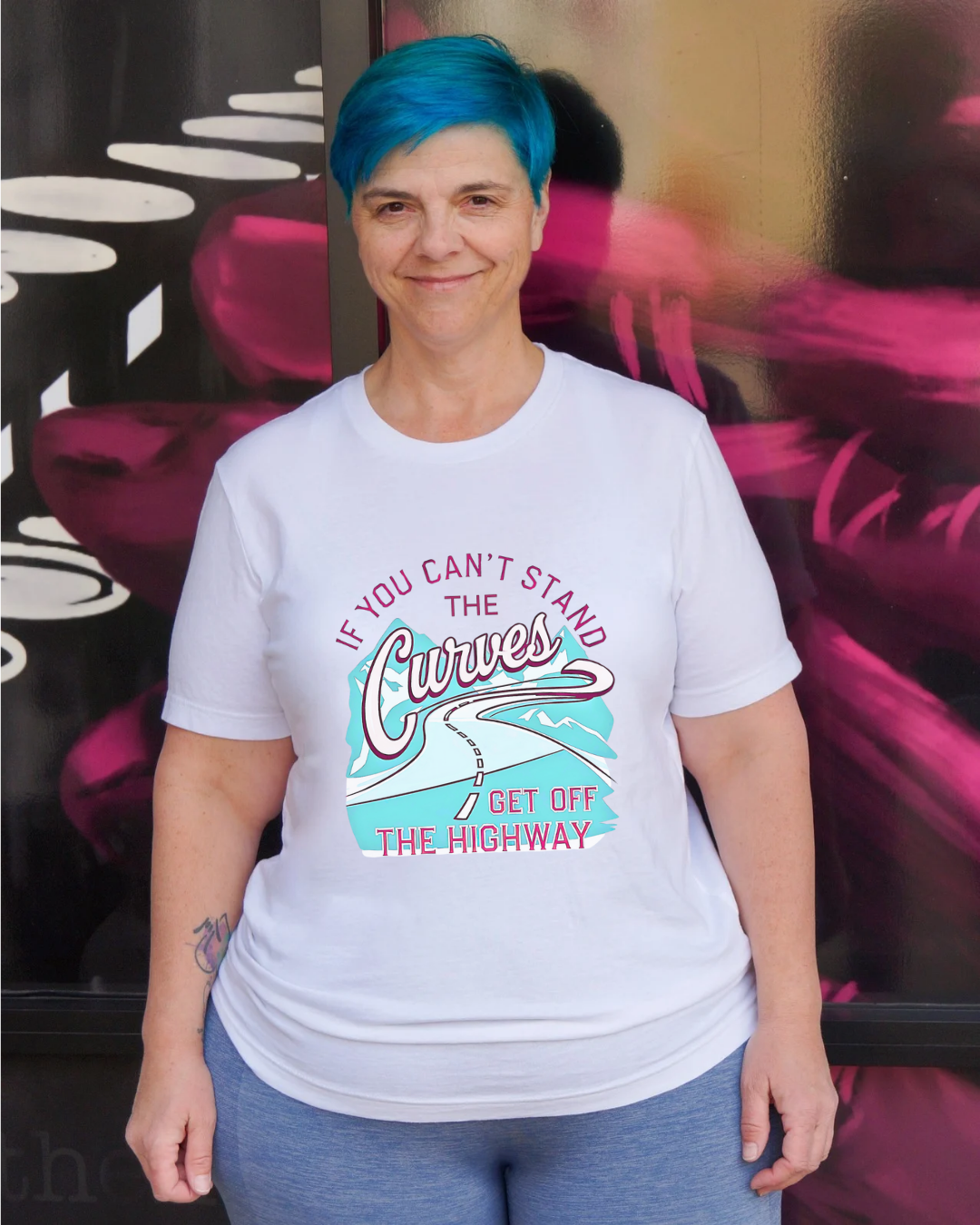 If You Can't Stand The Curves Get Off The Highway Crew Neck Tee