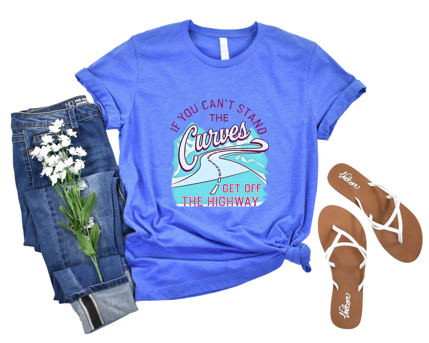 If You Can't Stand The Curves Get Off The Highway Crew Neck Tee