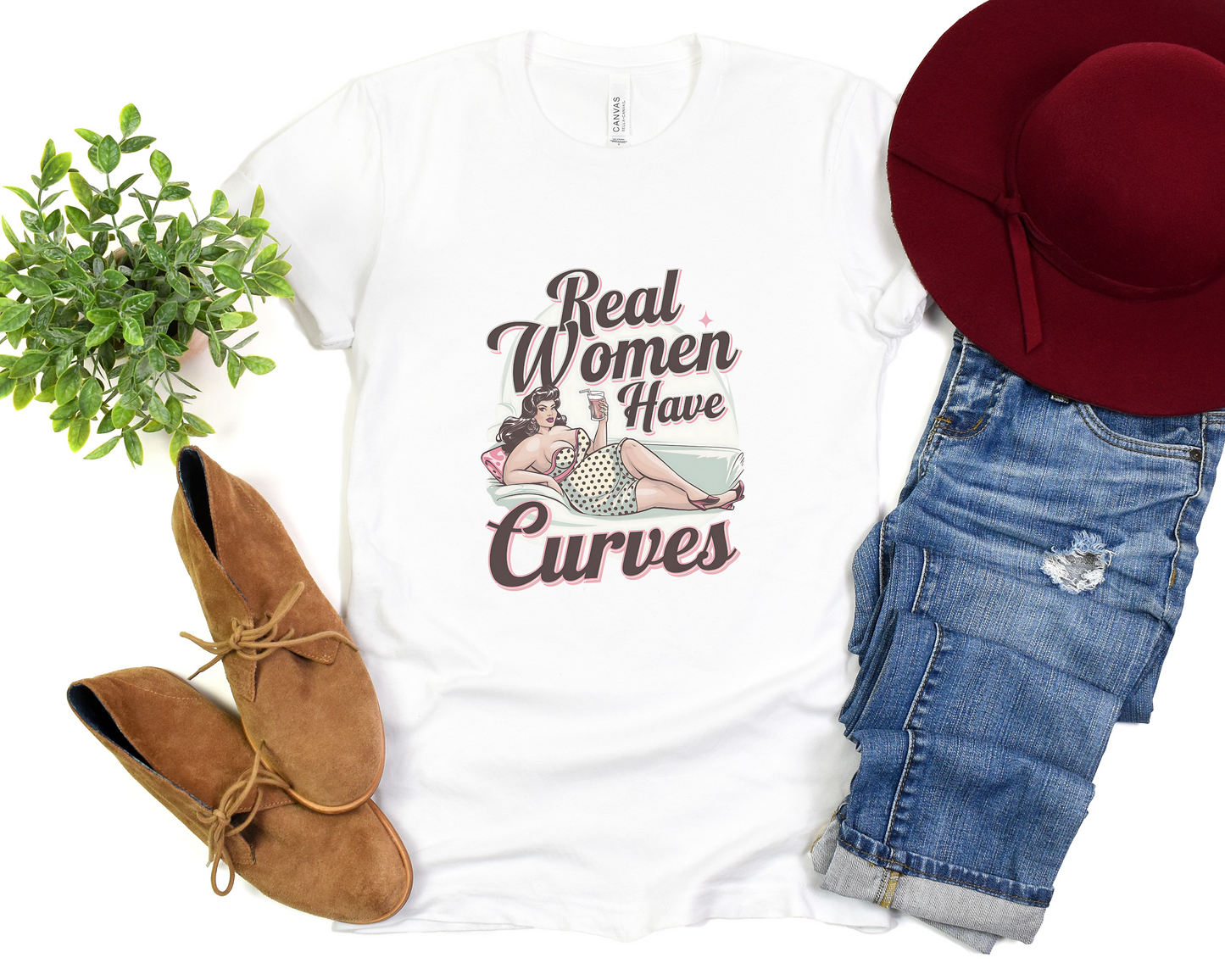 Real Women Have Curves Crew Neck Tee