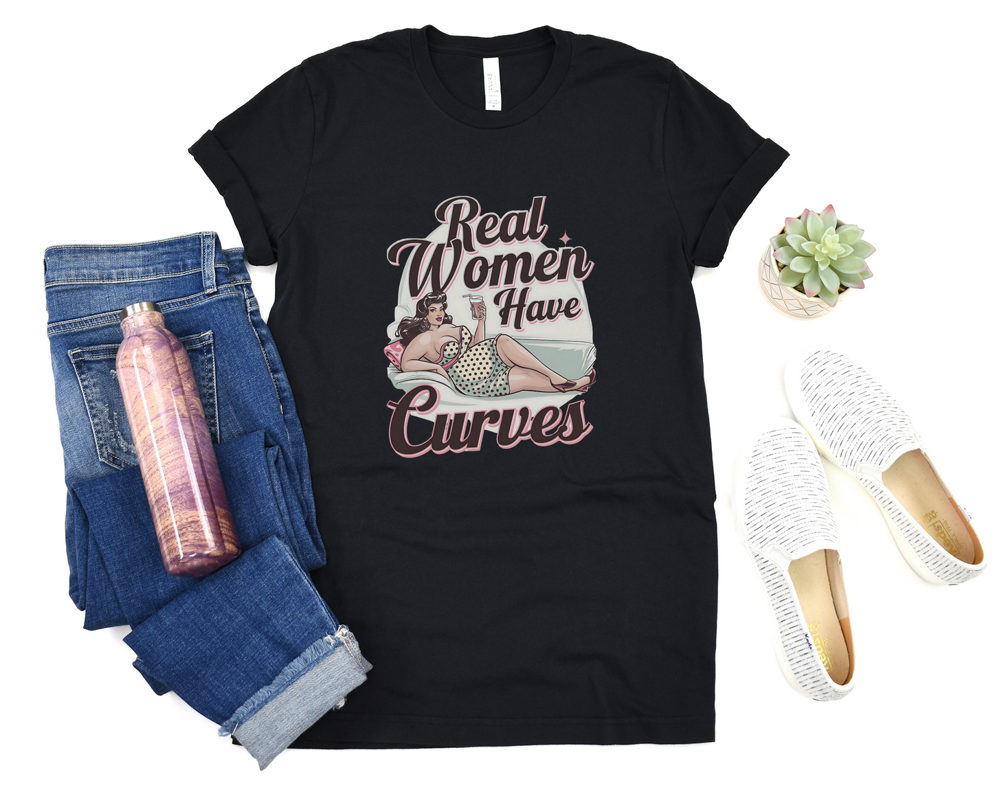 Real Women Have Curves Crew Neck Tee