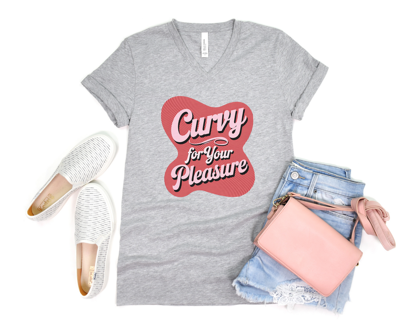 Curvy For Your Pleasure V-Neck Shirt