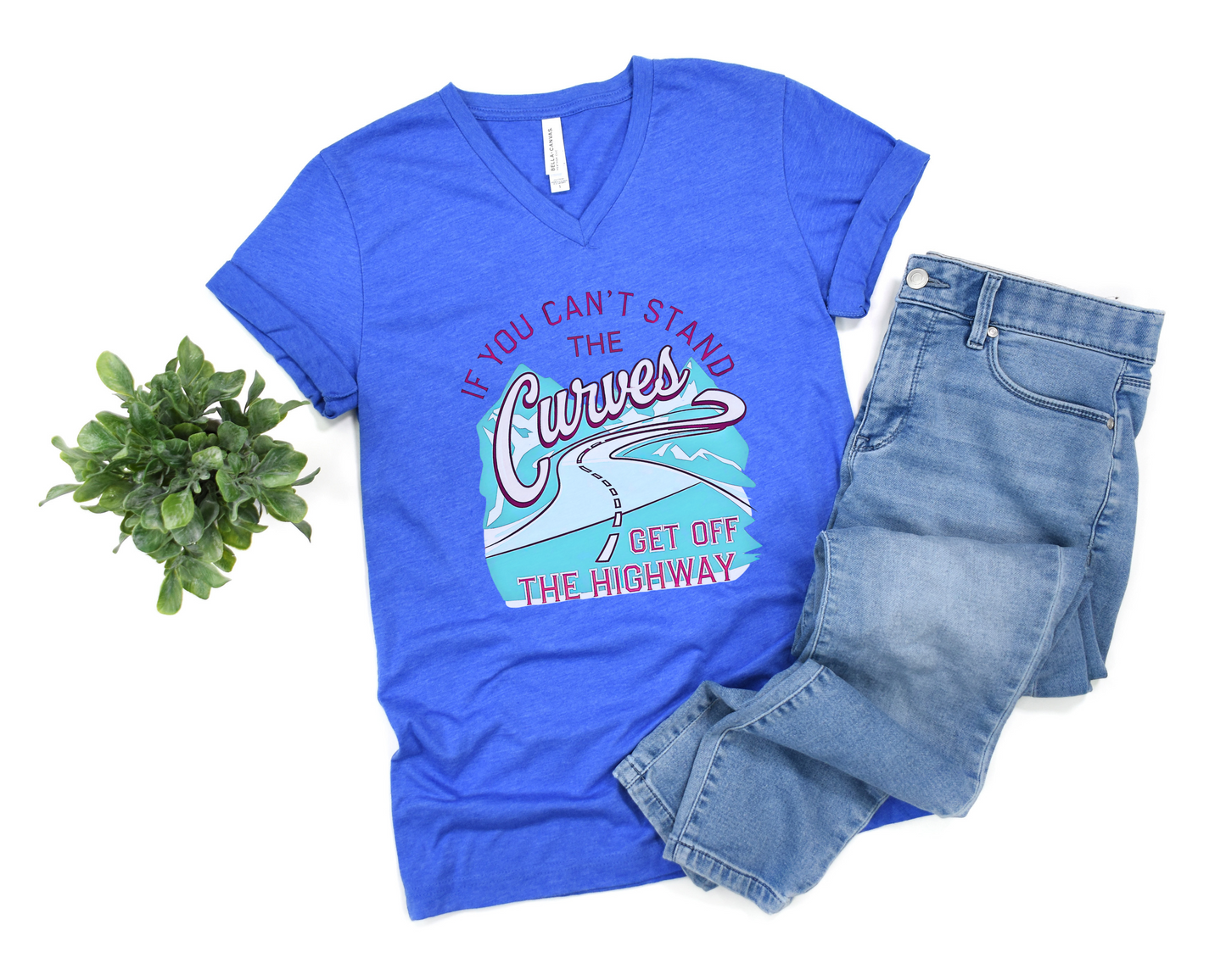 If You Can't Stand The Curves Get Off The Highway V-Neck Shirt