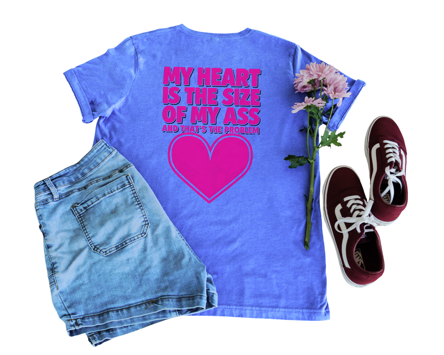 My Heart Is The Size Of My Ass And That's The Problem V-Neck Shirt