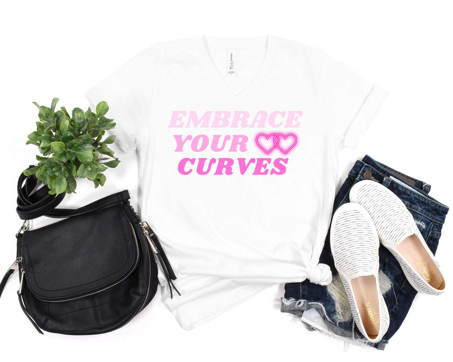 Embrace Your Curves V-Neck Shirt