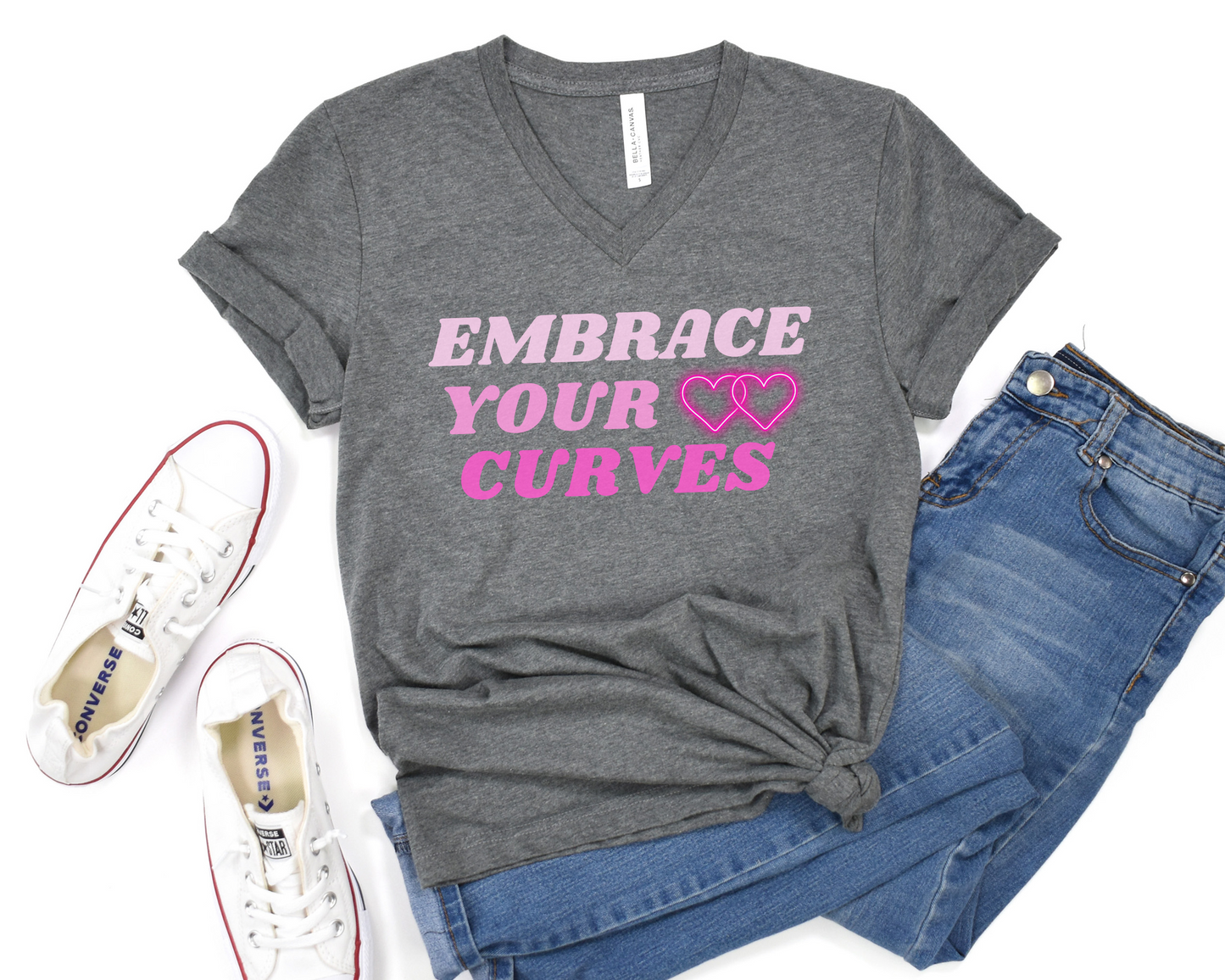 Embrace Your Curves V-Neck Shirt