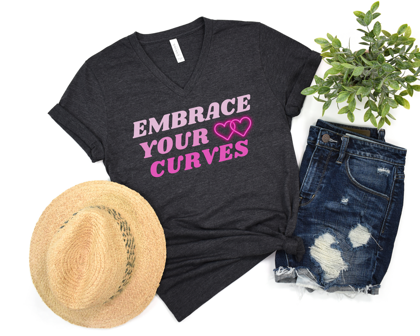 Embrace Your Curves V-Neck Shirt