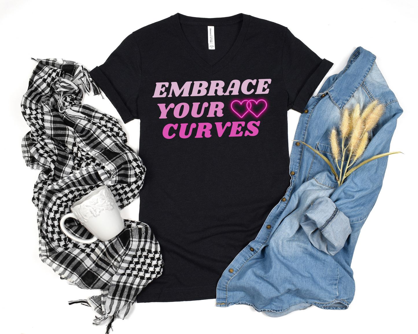 Embrace Your Curves V-Neck Shirt