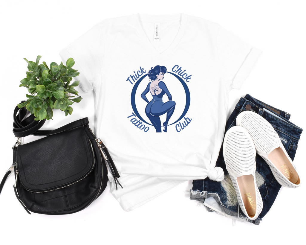 Thick Chick Tattoo Club V-Neck