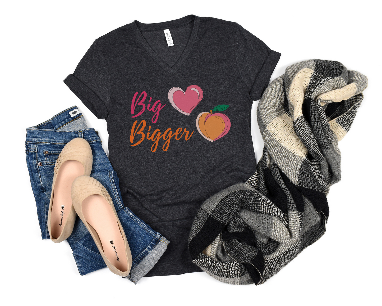 Big Heart Bigger Butt V-Neck Tee
