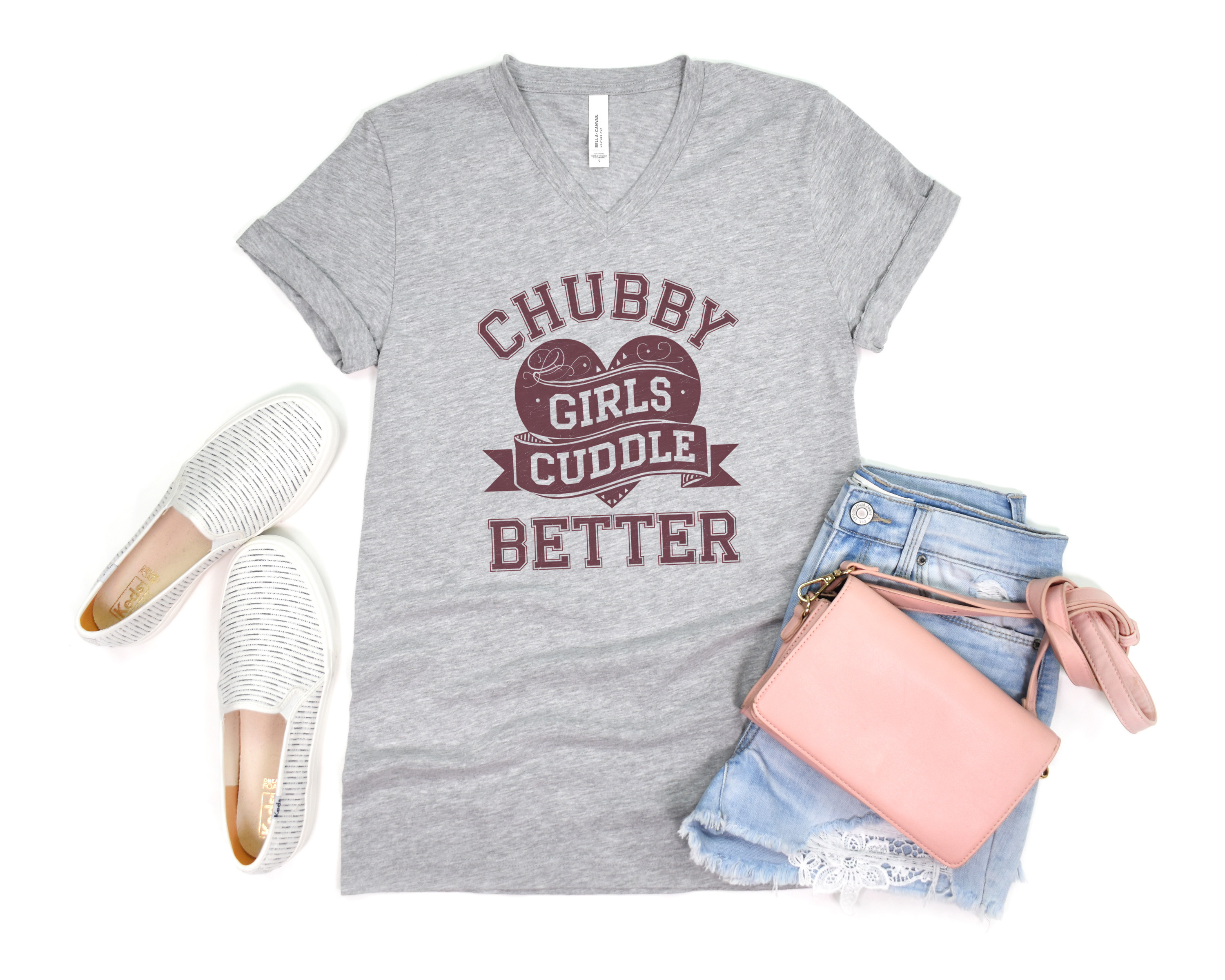 Chubby Girls Cuddle Better V-Neck