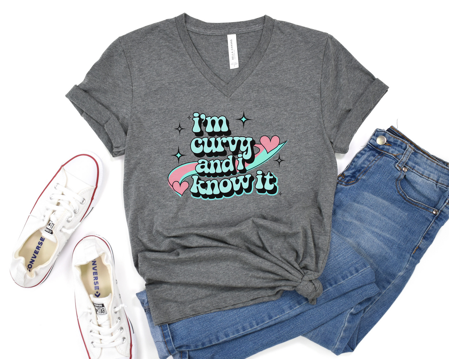 I'm Curvy And I Know It V-Neck Shirt