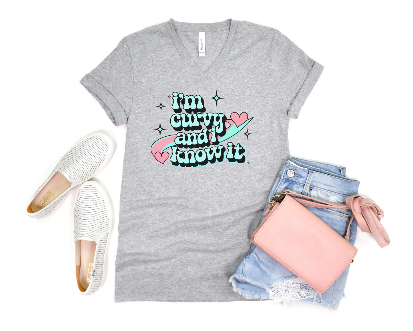 I'm Curvy And I Know It V-Neck Shirt
