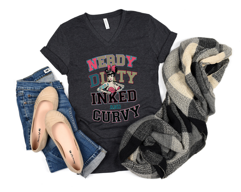 Inked And Curvy V-Neck