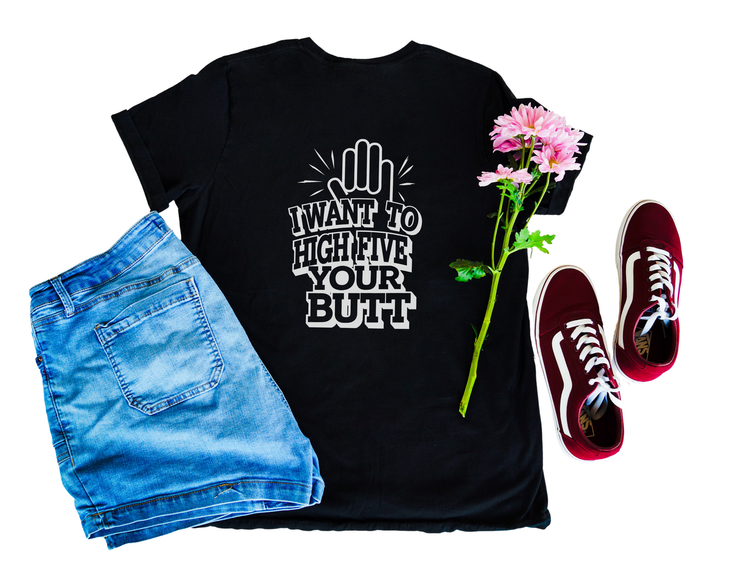 I Want To High Five Your Butt V-Neck Shirt