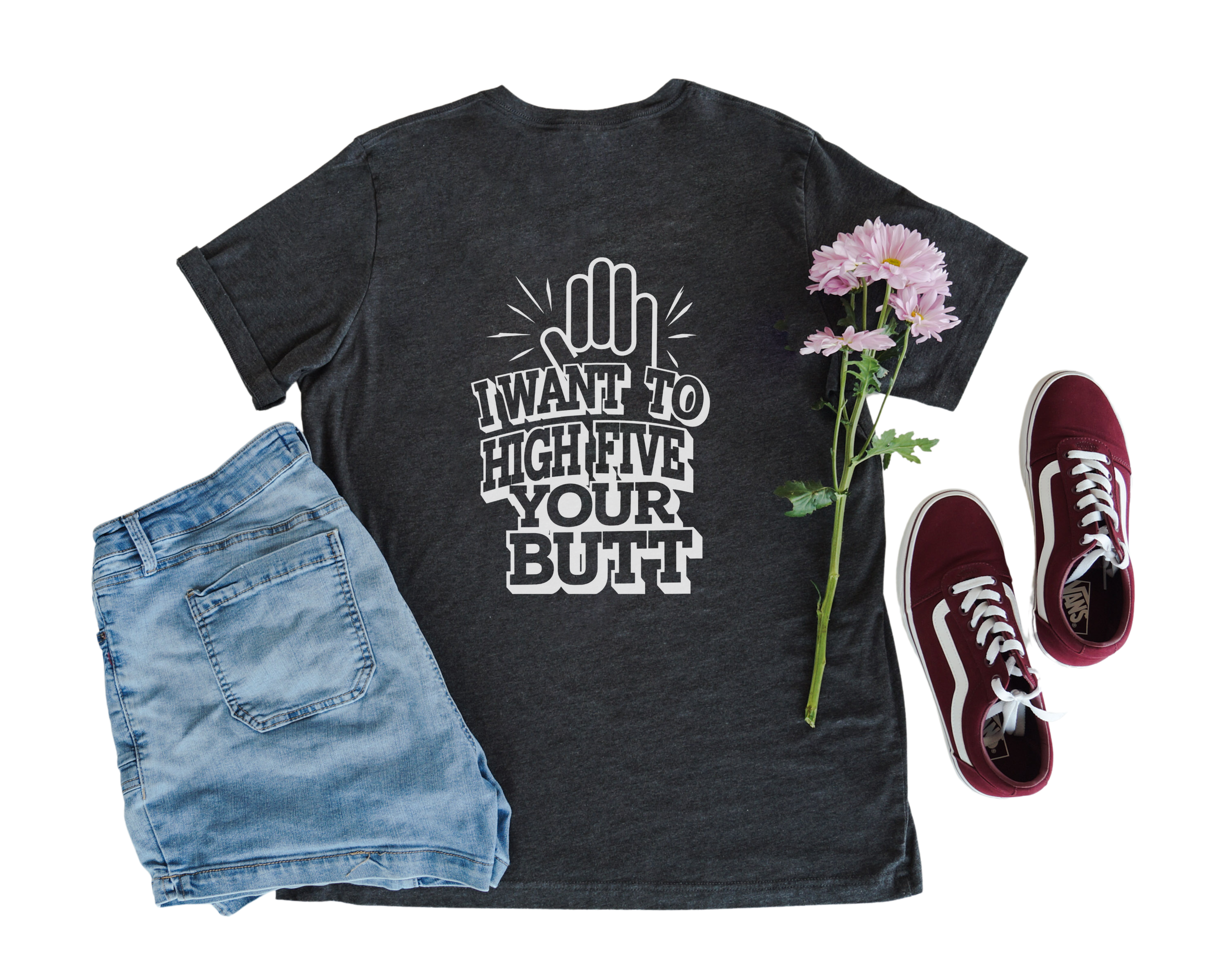 High Five Your Butt V-Neck