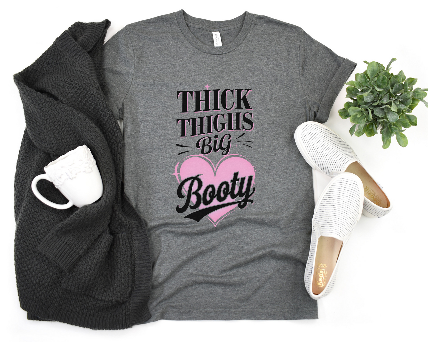 Thick Thighs Big Booty Crew Neck Tee