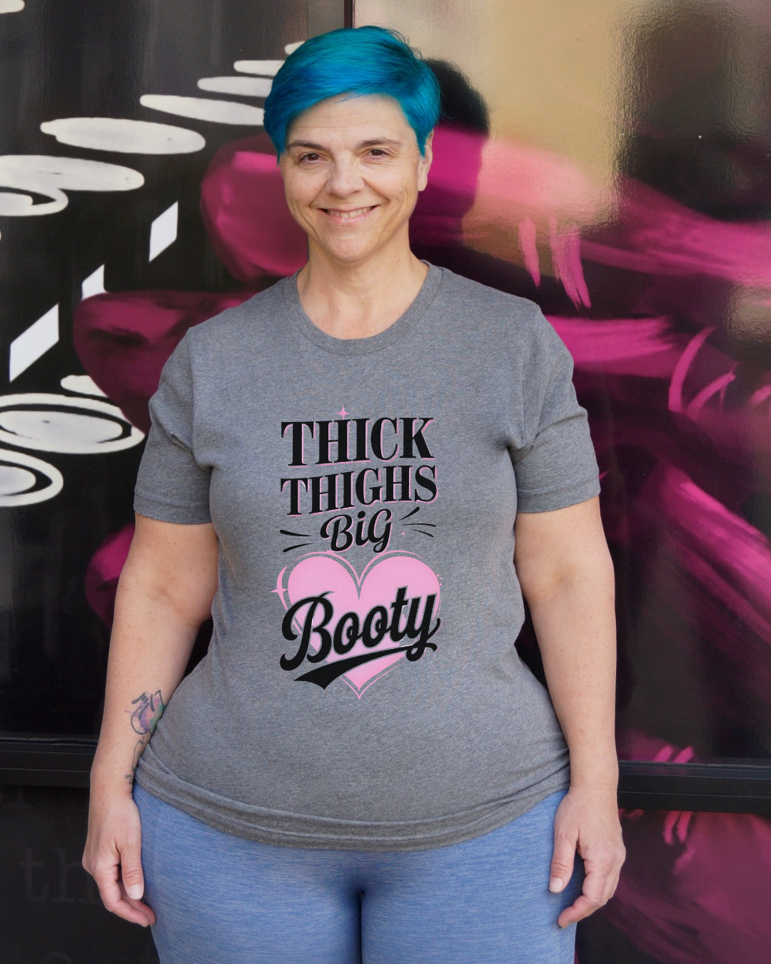 Thick Thighs Big Booty Crew Neck Tee