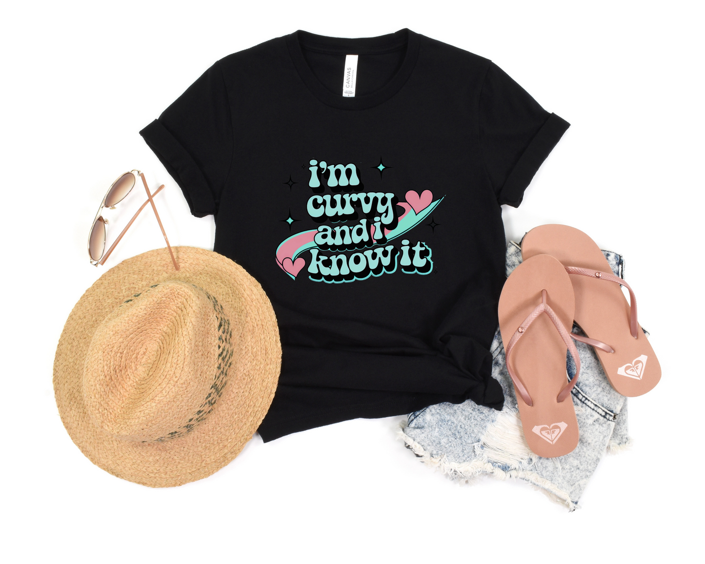 I'm Curvy And I Know It Crew Neck Tee
