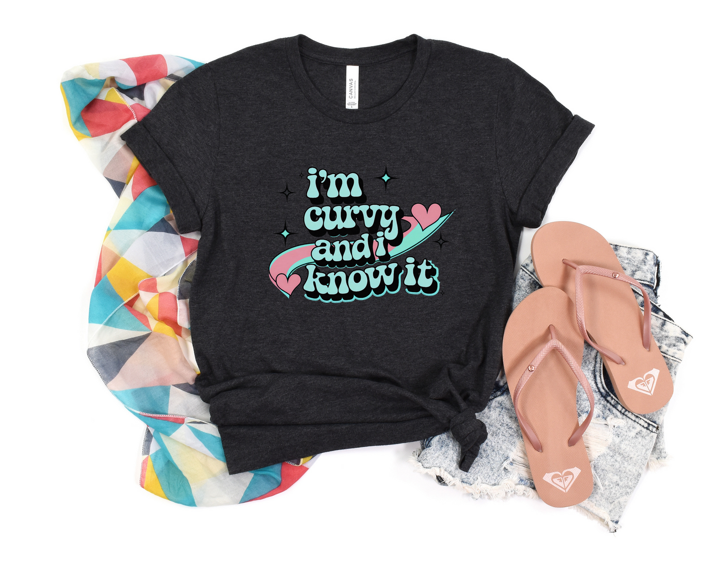 I'm Curvy And I Know It Crew Neck Tee