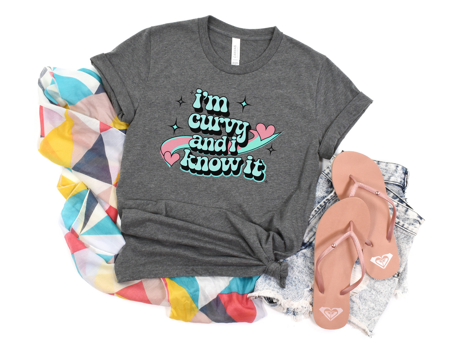 I'm Curvy And I Know It Crew Neck Tee