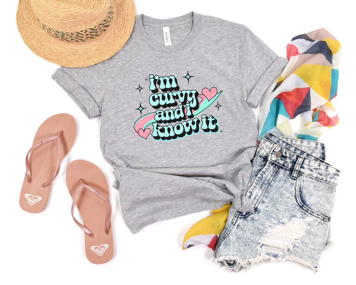 I'm Curvy And I Know It Crew Neck Tee