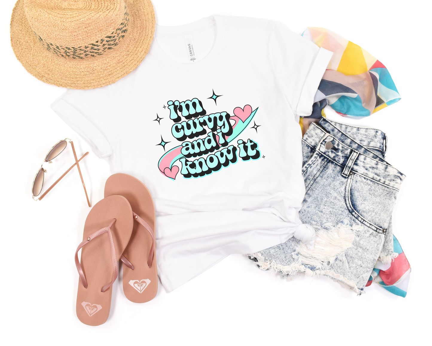 I'm Curvy And I Know It Crew Neck Tee