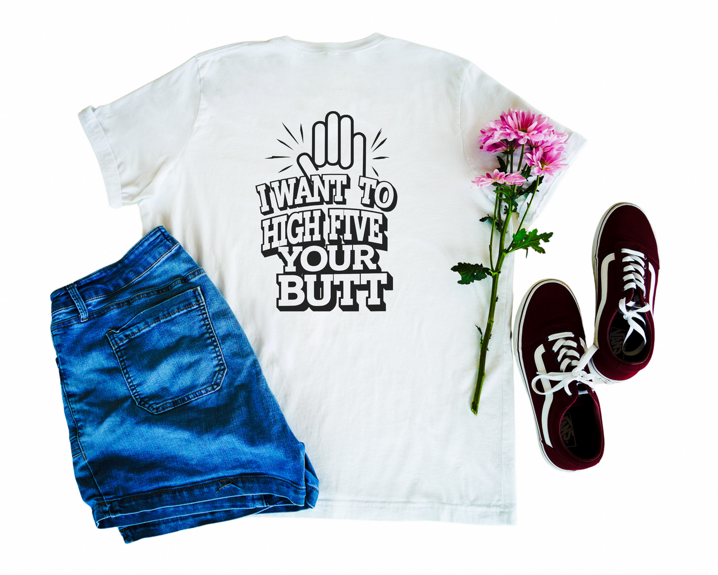 I Want To High Five Your Butt This Ass Crew Neck Tee