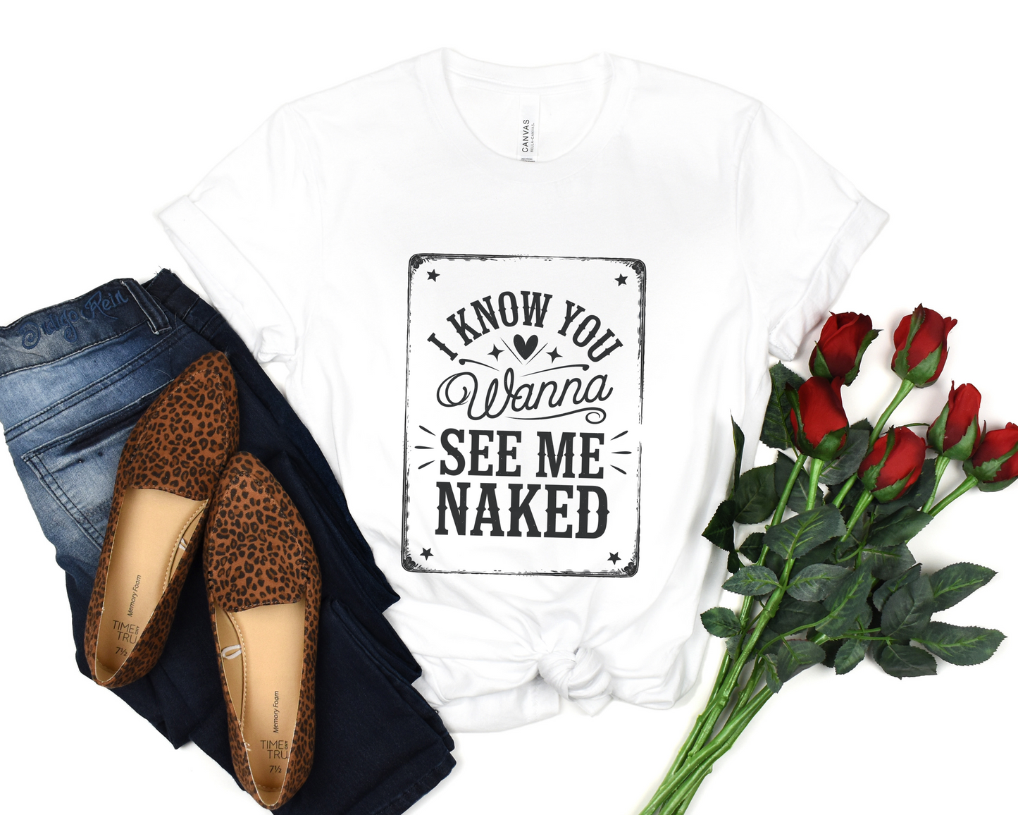 I Know You Wanna See Me Naked Crew Neck Tee