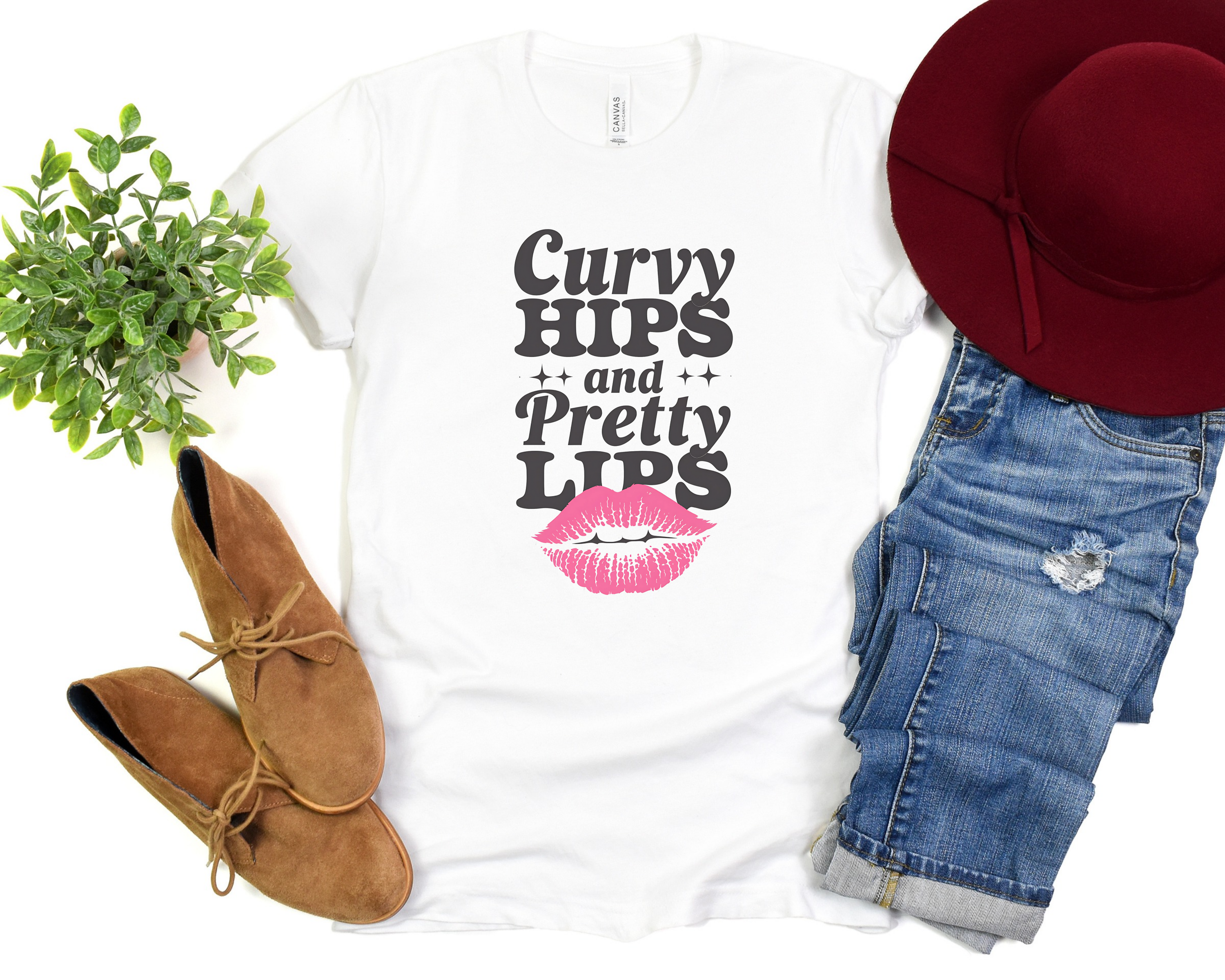 Curvy Hips Pretty Lips Tee