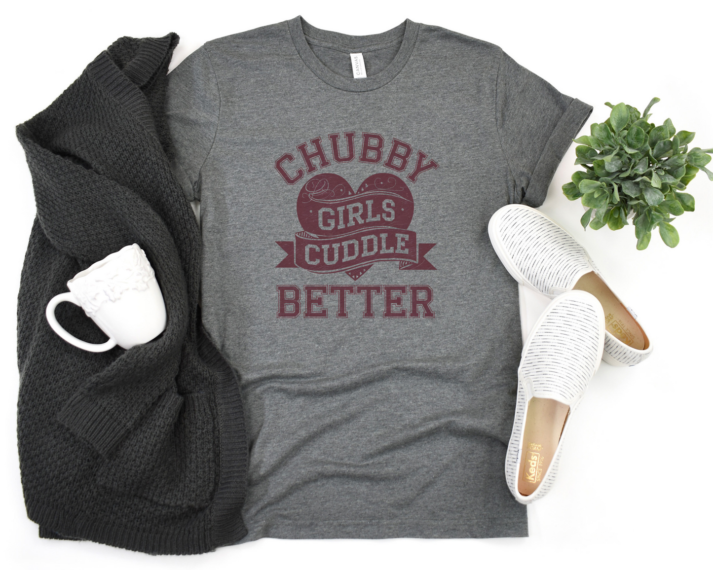 Chubby Girls Cuddle Better Crew Neck Tee