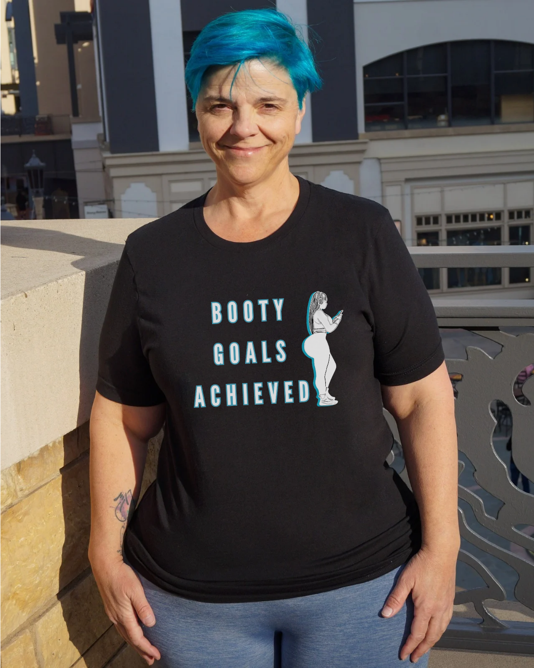 Booty Goals Achieved Crew Neck Tee