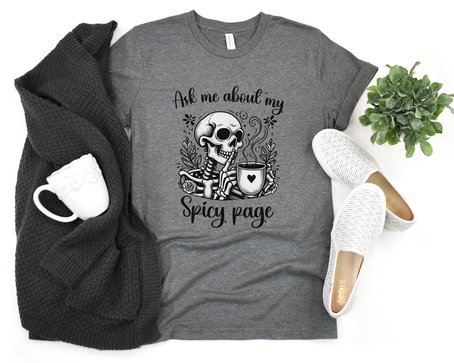 Ask Me About My Spicey Page Crew Neck Tee