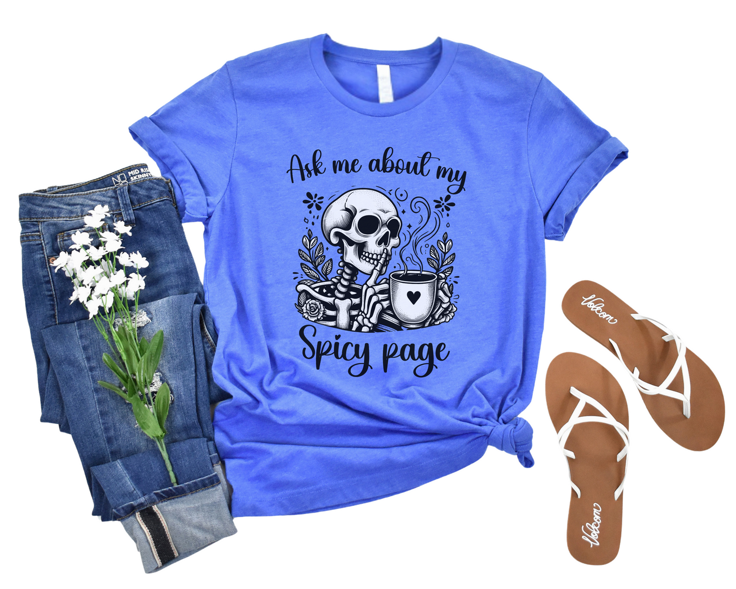 Ask Me About My Spicey Page Crew Neck Tee