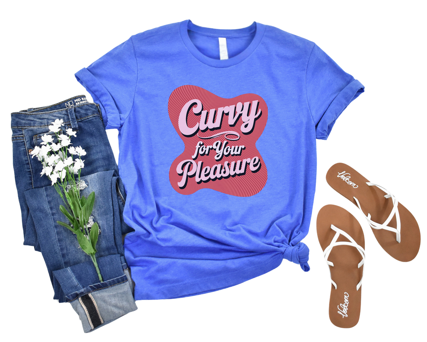 Curvy For Your Pleasure Crew Neck Tee