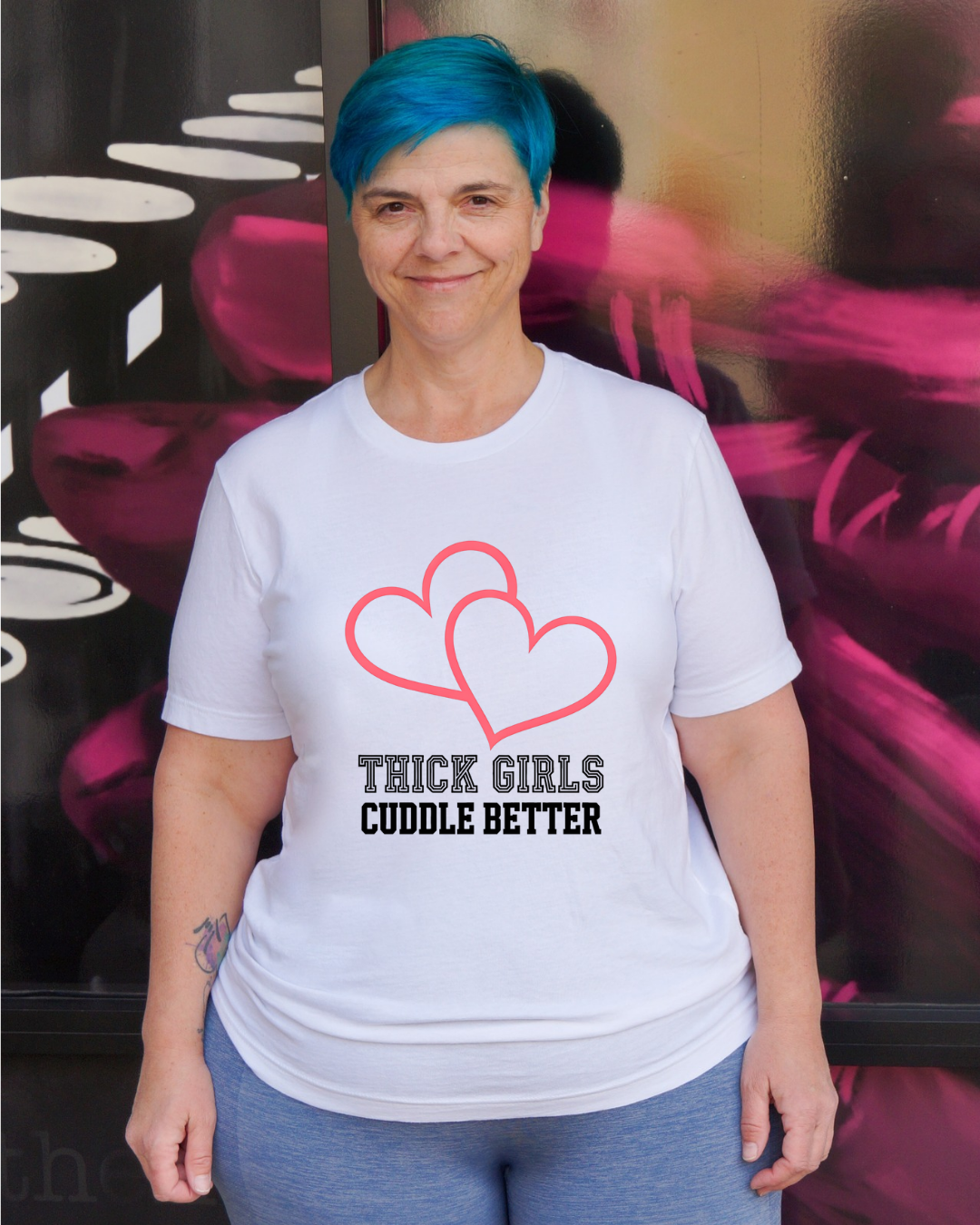 Thick Girls Cuddle Better Crew Neck Tee