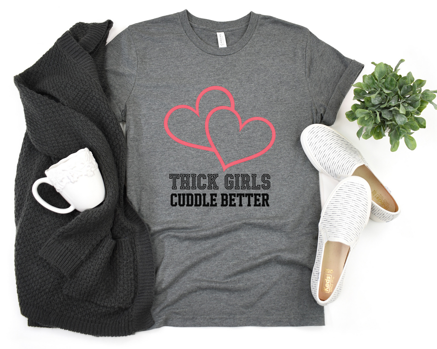 Thick Girls Cuddle Better Crew Neck Tee