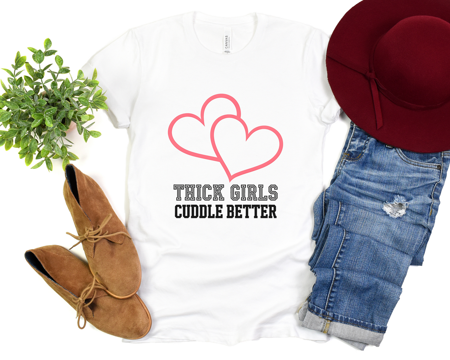 Thick Girls Cuddle Better Crew Neck Tee