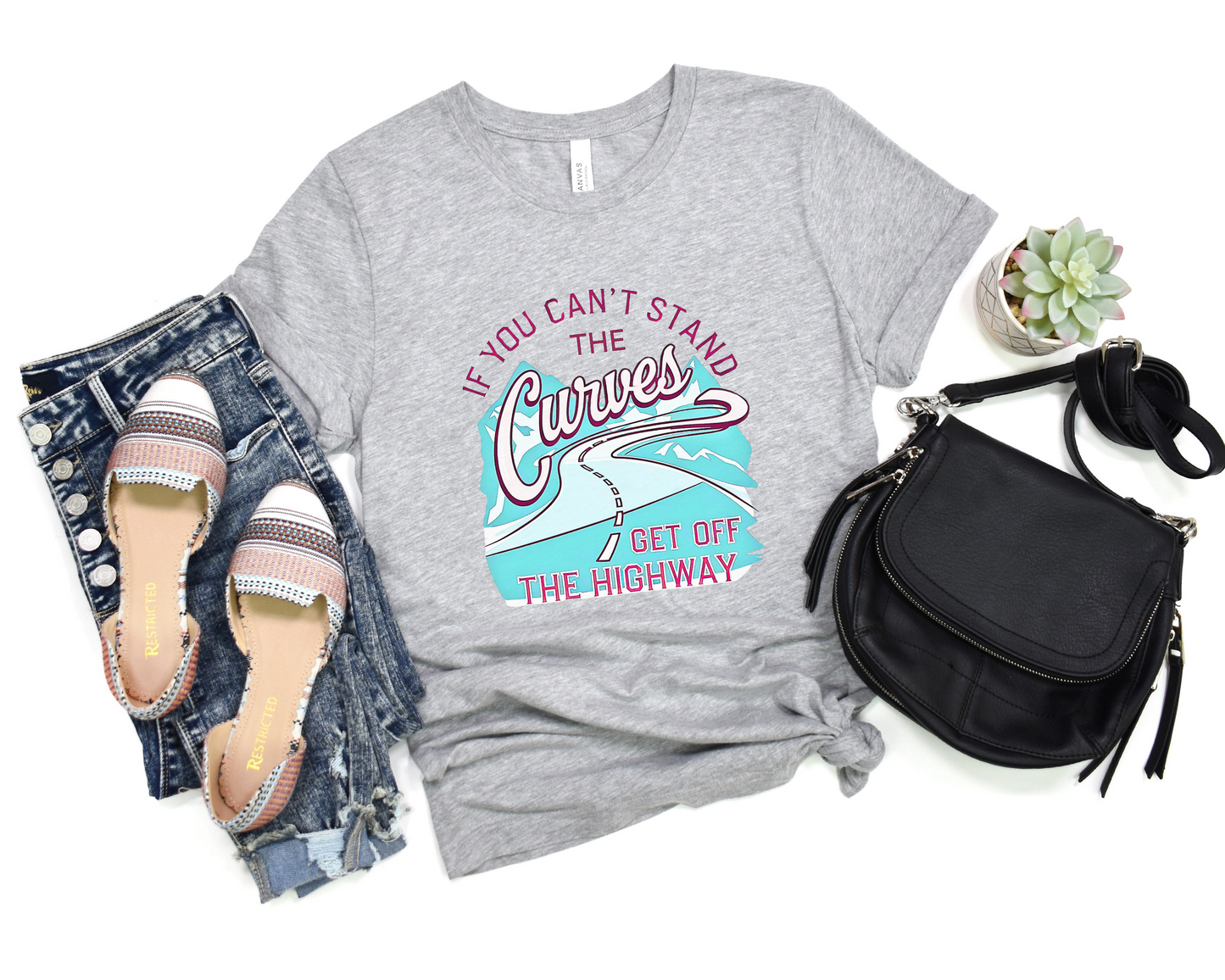 If You Can't Stand The Curves Get Off The Highway Crew Neck Tee