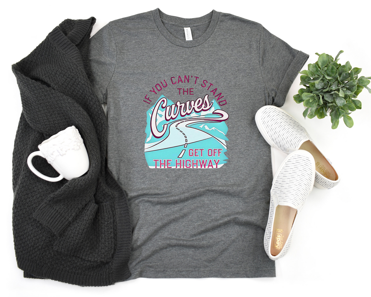 If You Can't Stand The Curves Get Off The Highway Crew Neck Tee