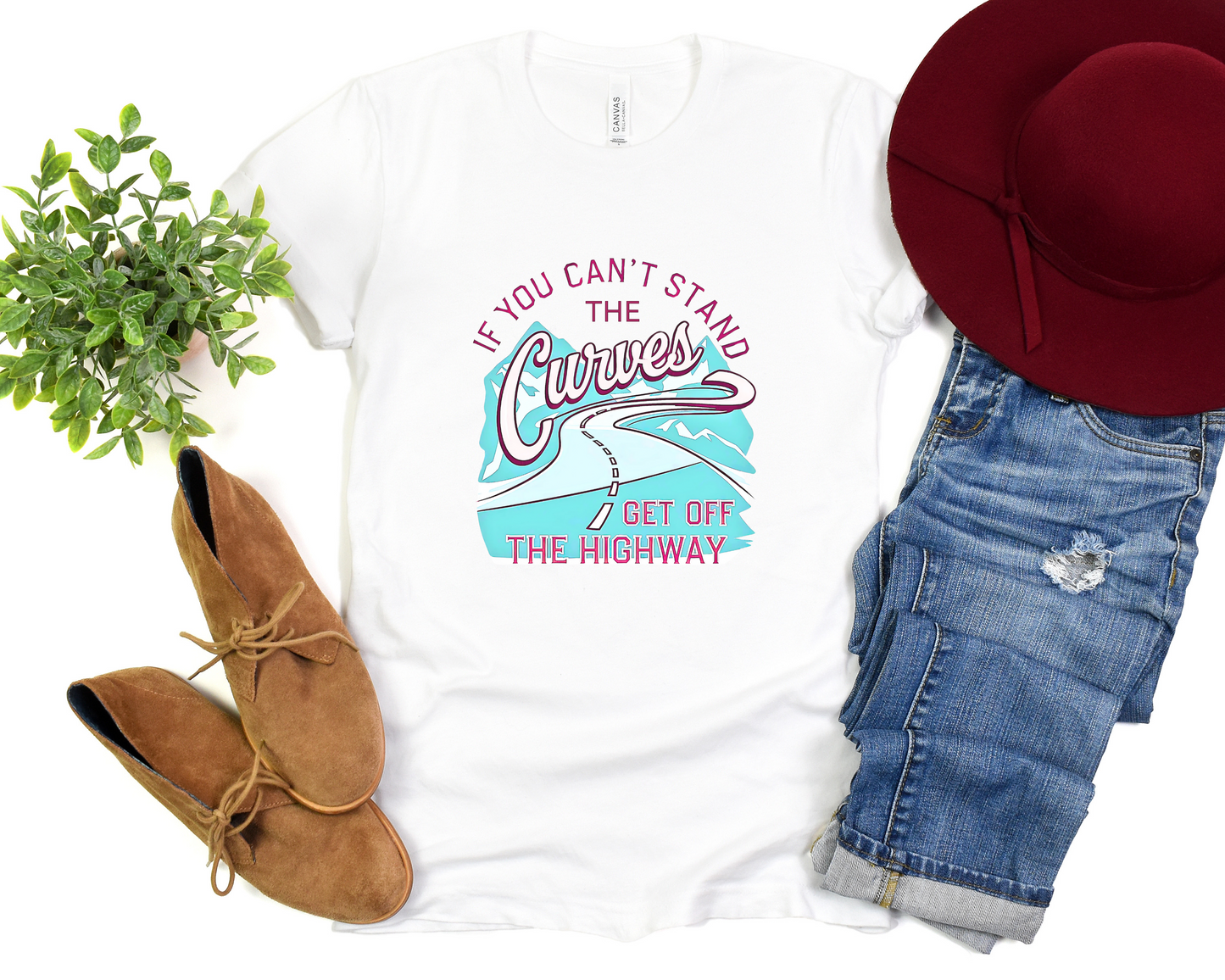 If You Can't Stand The Curves Get Off The Highway Crew Neck Tee
