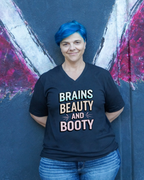 Brains Beauty and Booty V-Neck