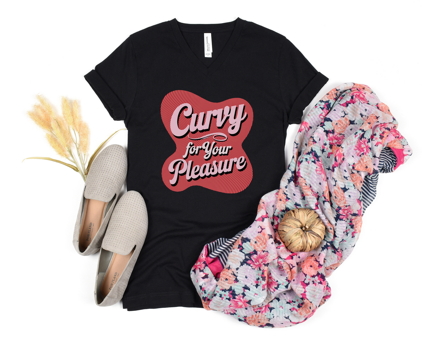 Curvy For Your Pleasure V-Neck Shirt