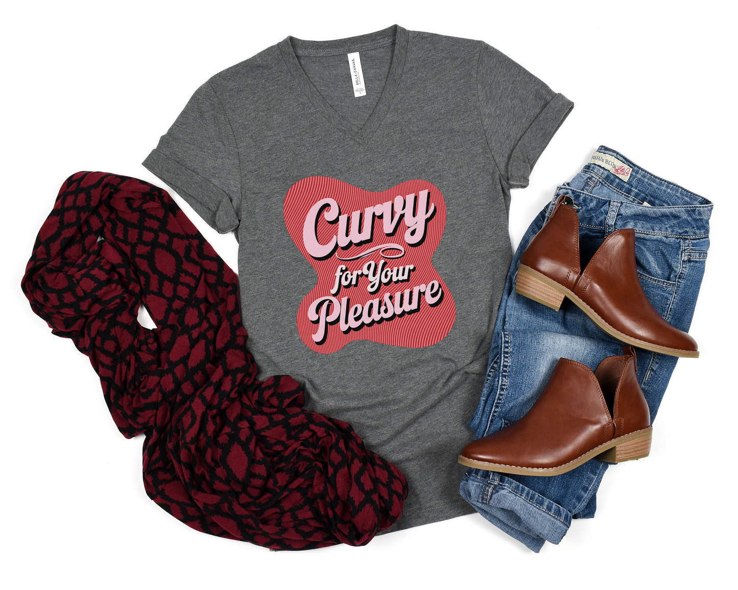 Curvy For Your Pleasure V-Neck Shirt